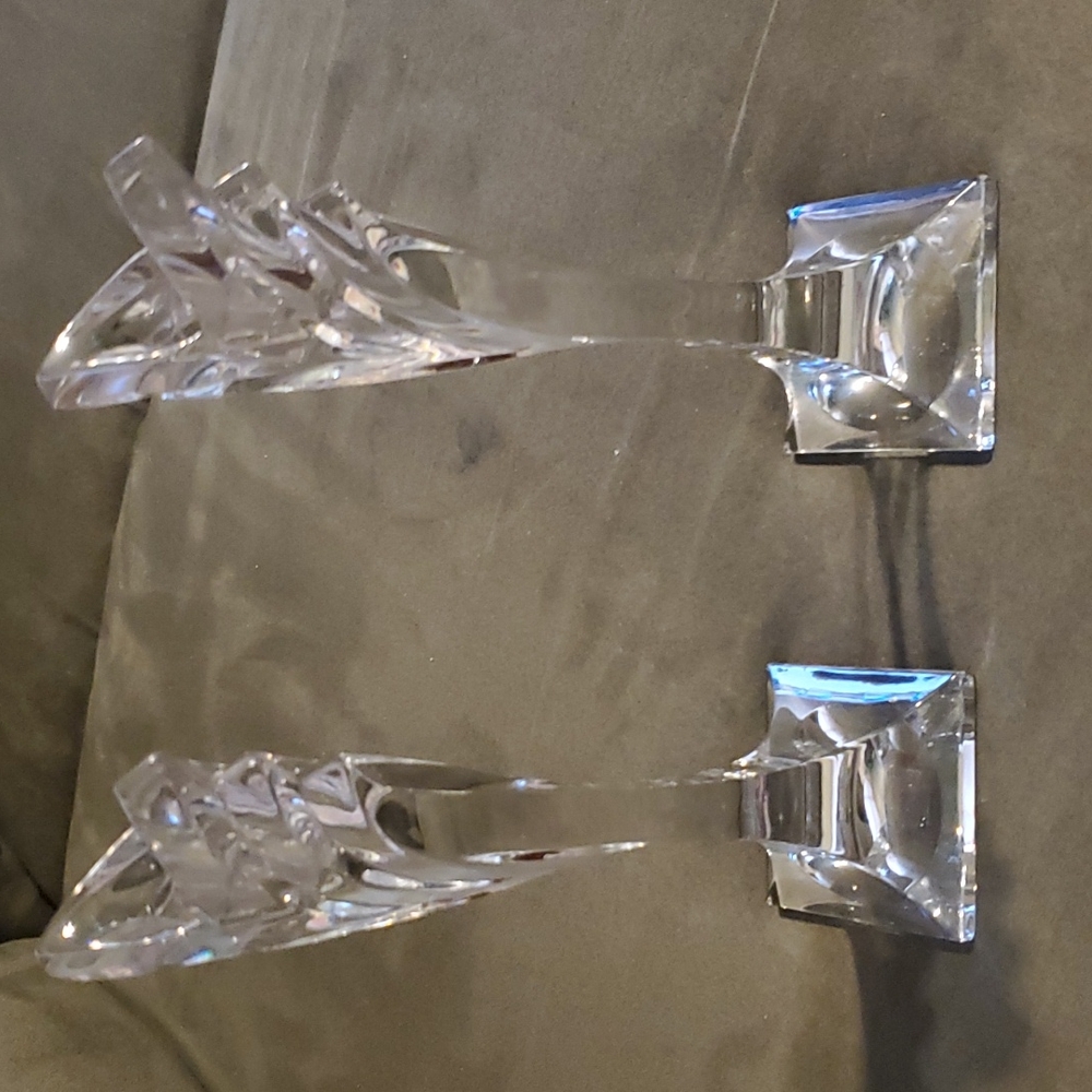 Mikasa Crystal Art Deco candleholders